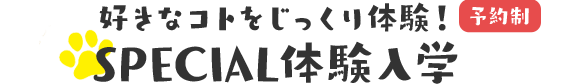 好きなコトをじっくり体験！SPECIAL体験入学